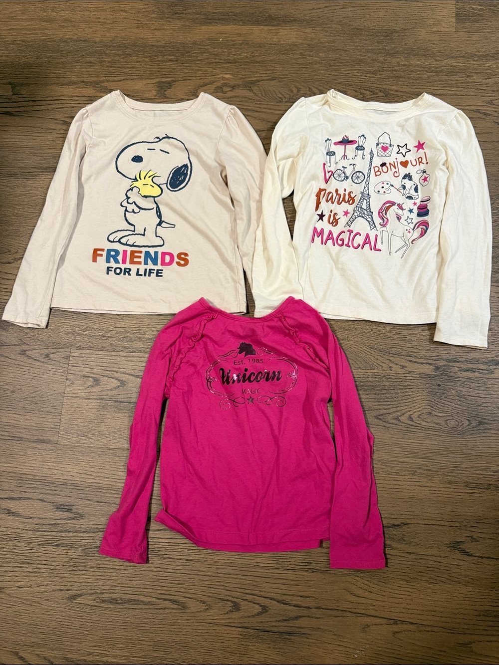365 kids girls shirts - set of 3 size 7
